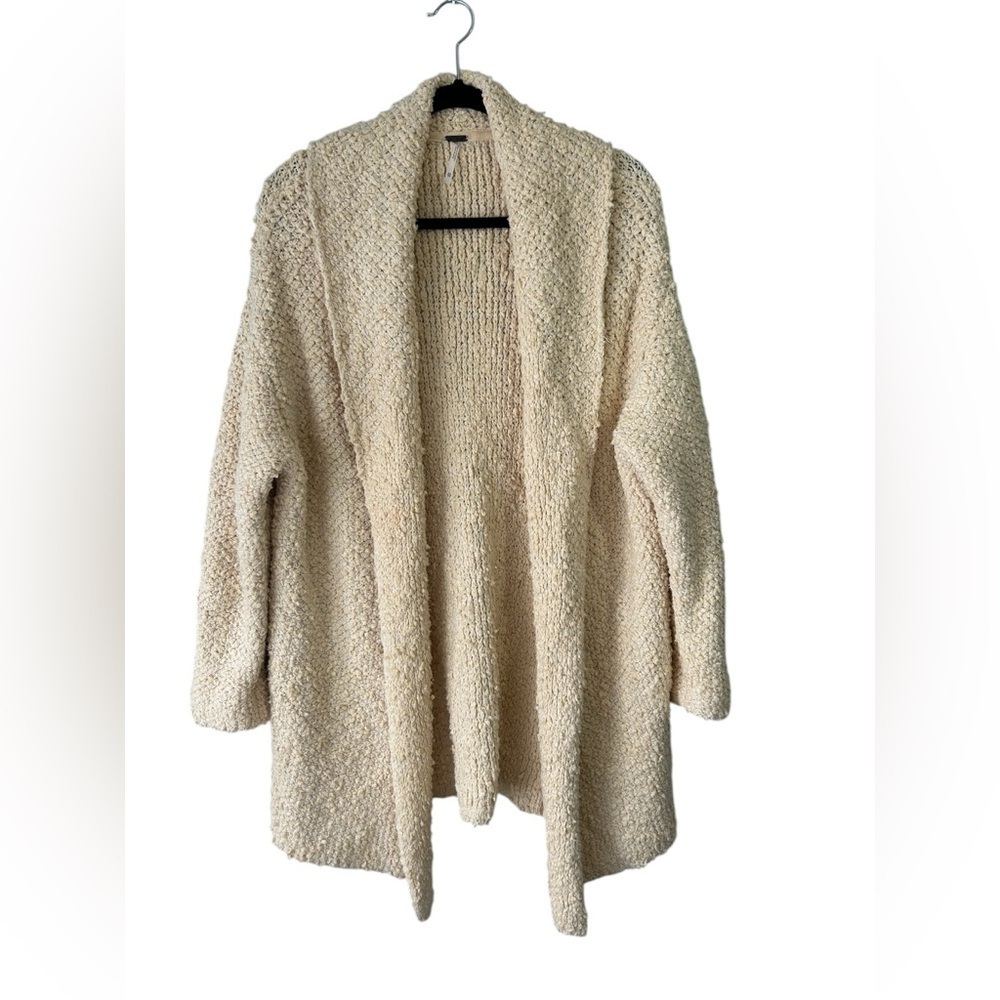 Free People Oversized Chunky Knit Cozy Teddy Fall Layering Open Cardigan XS - Picture 1 of 9